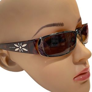 Prada Tortoise  Sunglasses Eyeglasses Frames  and Case